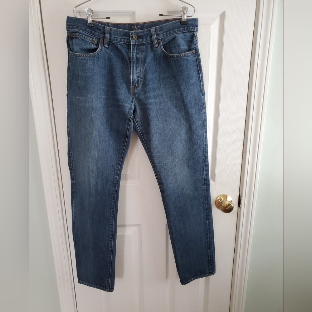 J Crew Mens Driggs Jeans 34×32.